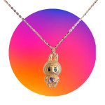Monemel Swarovski Taşlı Kolye (Altın Kaplama) - Anneler Günü - Monemel